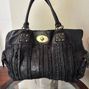 Steven By Steve Madden Black Tote with Gold-Tone Hardware